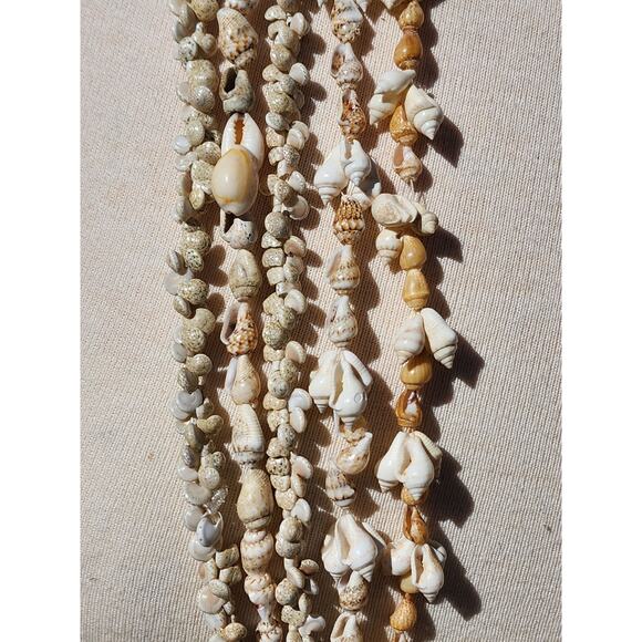 5 Seashell Beaded Necklaces Handmade Statement Set Boho Beach Girl Summer Layer - Picture 7 of 8
